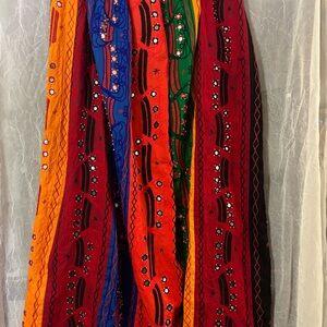Multicolor Embellished Maxi Skirt